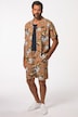 Bermuda en viscose à taille élastique,imprimé à fleurs - jusqu'au 8 XL