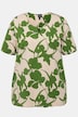 T-Shirt, Blüten, A-Linie, Tunika-Ausschnitt, Halbarm