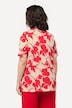 Botanical Silhouette Short Sleeve Split Neck Tee