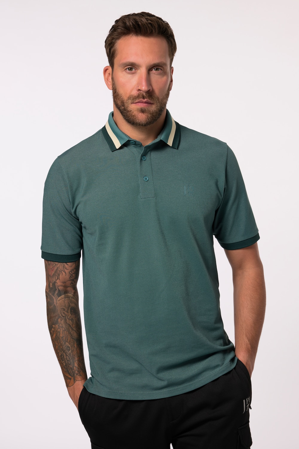 Große Größen JAY-PI Poloshirt, Herren, grün, Größe: XL, Polyester/Baumwolle, JAY-PI