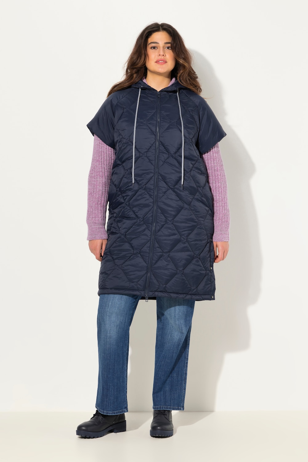 Große Größen HYPRAR Steppweste, Damen, blau, Größe: 46/48, Ulla Popken