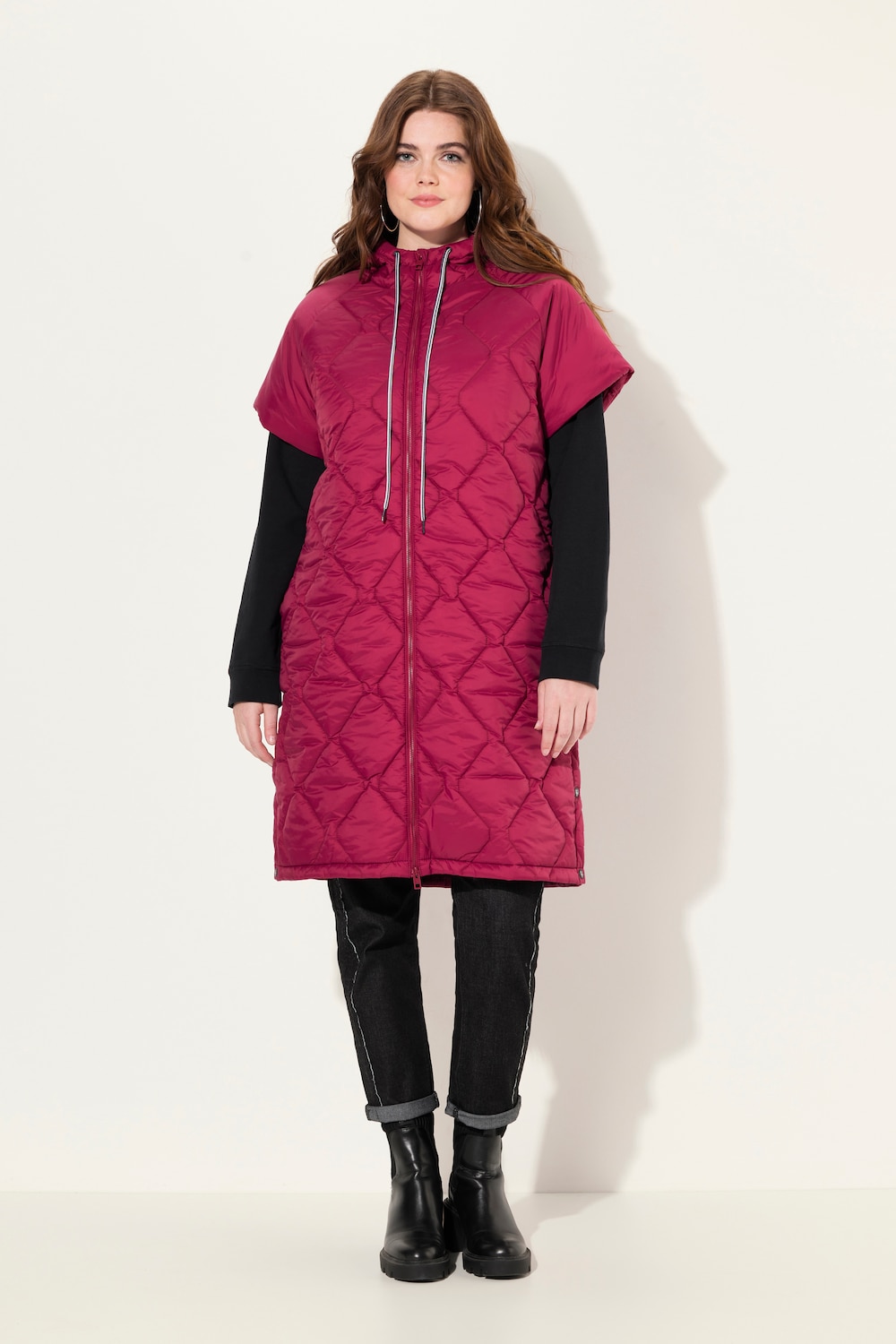 Große Größen HYPRAR Steppweste, Damen, rot, Größe: 54/56, Ulla Popken