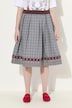 Klederdracht-rok, jacquard, A-lijn, sierband