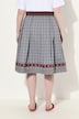 Klederdracht-rok, jacquard, A-lijn, sierband