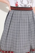 Klederdracht-rok, jacquard, A-lijn, sierband