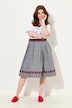 Klederdracht-rok, jacquard, A-lijn, sierband