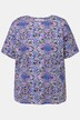 T-shirt, oversize, graficzny nadruk, okrągły dekolt, rękaw 1/2