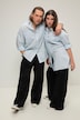 Oversized overhemd, overhemdkraag, lange mouwen, unisex