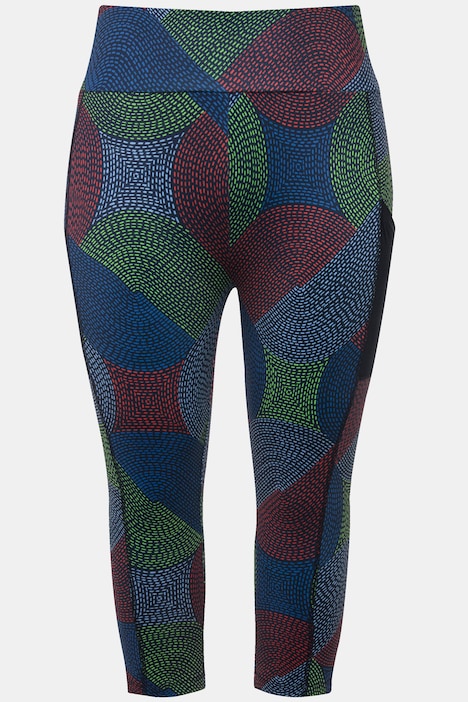 Quick Dry Cropped Geometric Print Leggings Leggings Pants