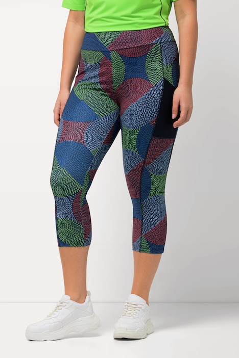 Quick Dry Cropped Geometric Print Leggings Leggings Pants