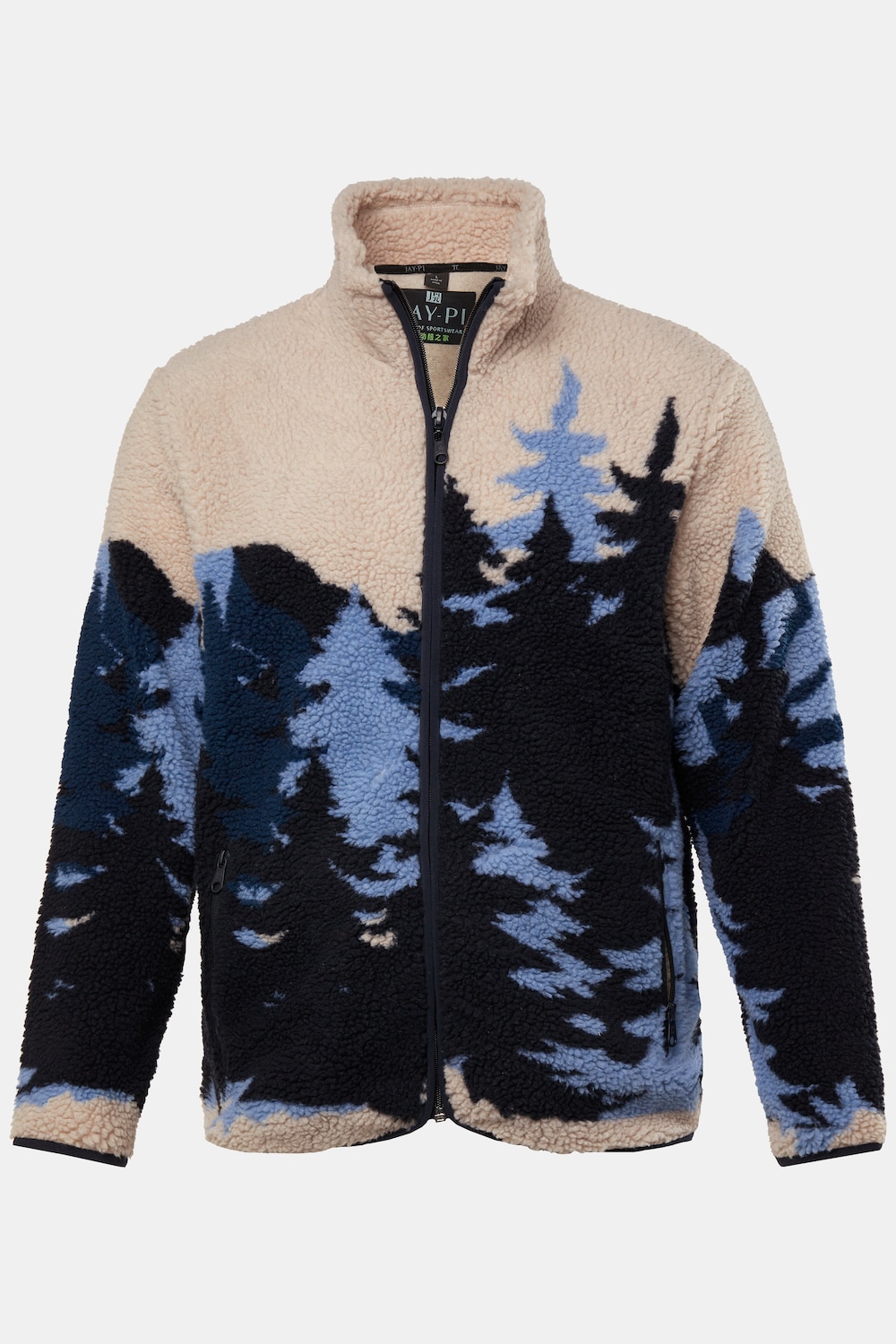 JAY-PI Teddyjacke, Skiwear, Jacquard, Stehkragen, bis 7 XL