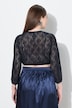Dirndlbluse, elastische Spitze, Rundhals, 3/4-Arm