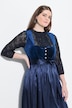 Dirndlbluse, elastische Spitze, Rundhals, 3/4-Arm