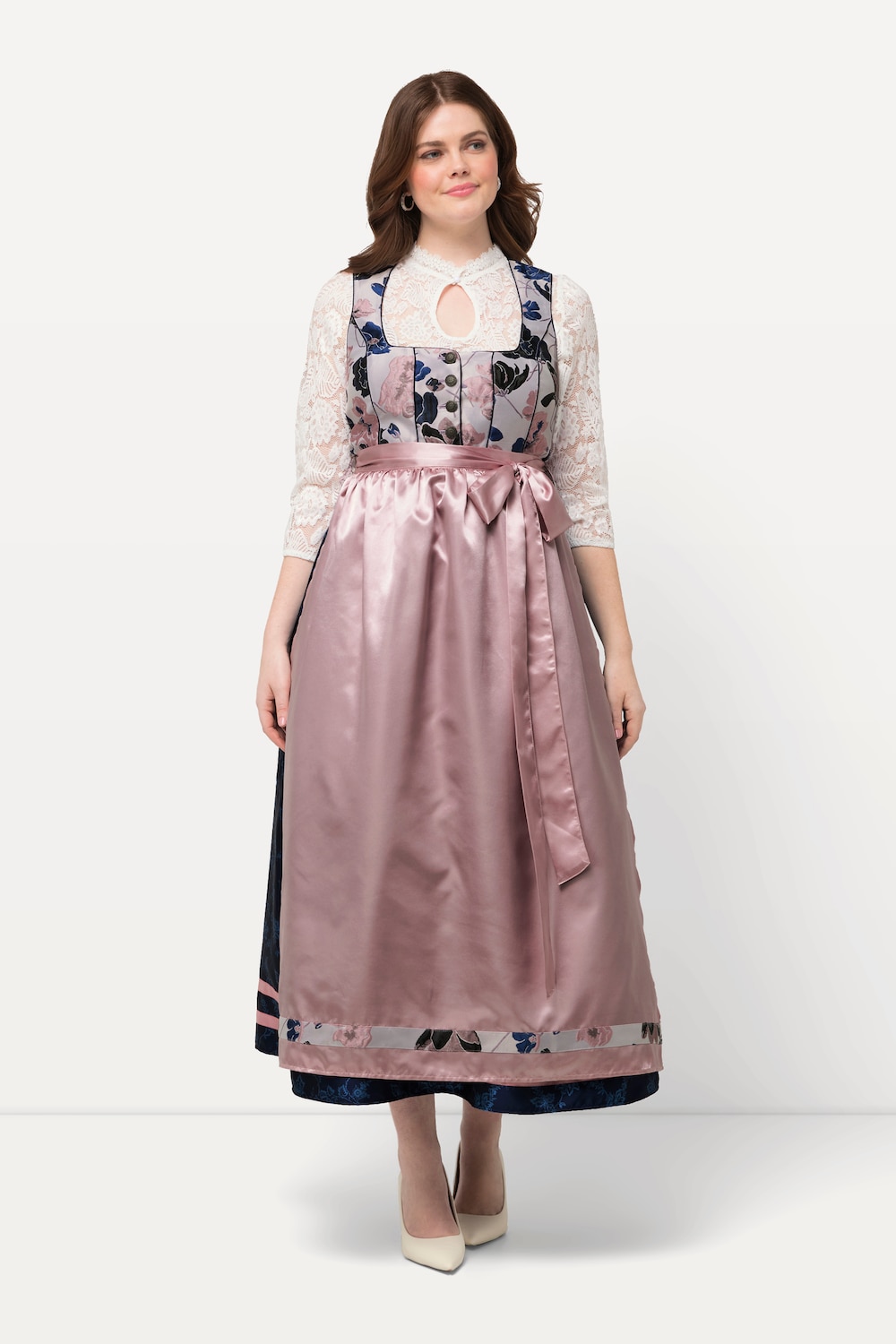 Große Größen Dirndl, Damen, rosa, Größe: 42, Polyester/Baumwolle/Synthetische Fasern, Ulla Popken