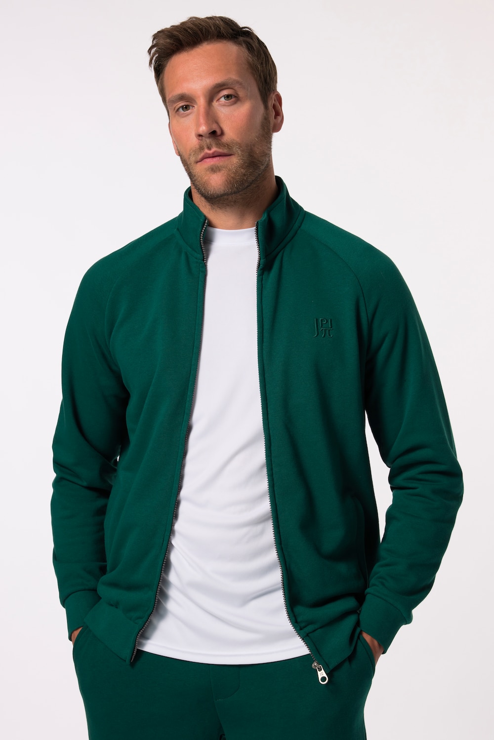 Große Größen JAY-PI Sweatjacke, Herren, grün, Größe: XL, Baumwolle/Polyester, JAY-PI