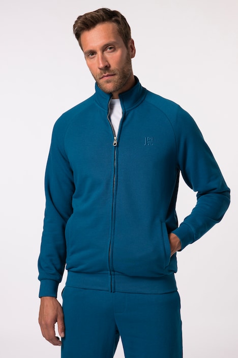 JAY-PI sweat jacket, fitness, stand-up collar, up to 7 XL