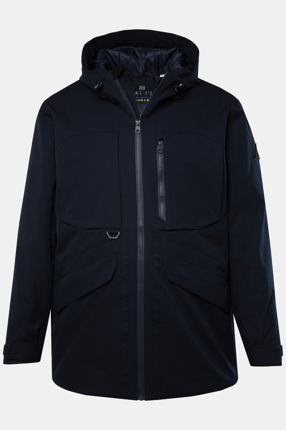 Große Größen JAY-PI Ski-Jacke mit Reflektor-Detail, Herren, blau, Größe: 7XL, Polyester, JAY-PI