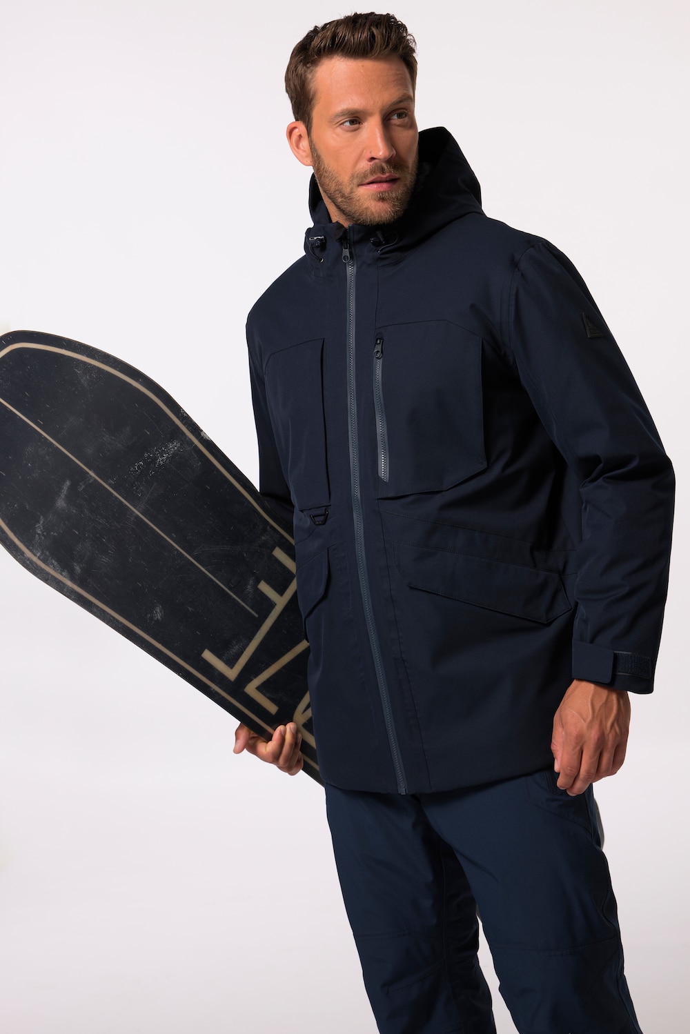 Große Größen JAY-PI Ski-Jacke mit Reflektor-Detail, Herren, blau, Größe: 3XL, Polyester, JAY-PI