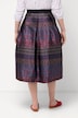 Landhuis rok, motiefstrepen, A-lijn, elastische tailleband