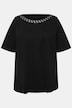 Rhinestone Neckline Short Sleeve Tee