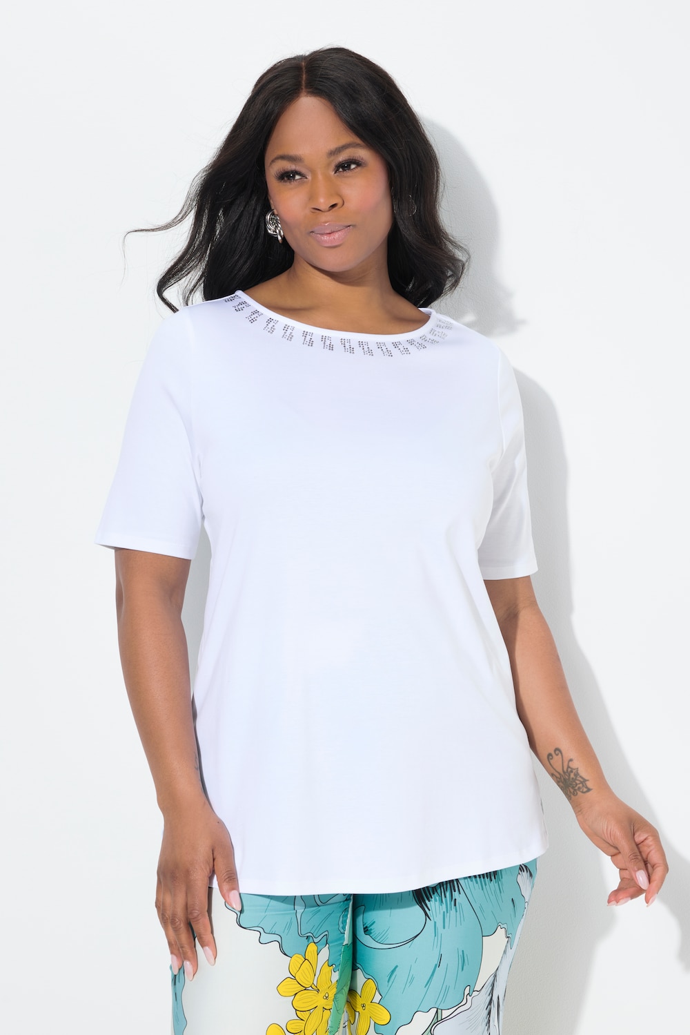 Große Größen Pima Cotton Shirt, Damen, weiß, Größe: 54/56, Baumwolle, Ulla Popken