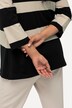 T-shirt, Pima-katoen, strepen, ronde hals, 3/4-mouwen