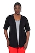 Tričko 2v1, pruhy, kulatý výstřih, krátké rukávy