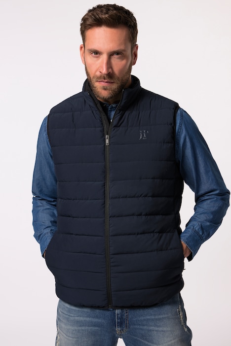 JP 1880 doorgestikte bodywarmer, technodaune, opstaande kraag, tot 8XL