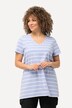 Striped Short Sleeve V-Neck Tee