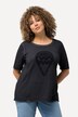 T-Shirt, flockprint, Classic, rund hals, korte ærmer