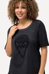 T-Shirt, flockprint, Classic, rund hals, korte ærmer