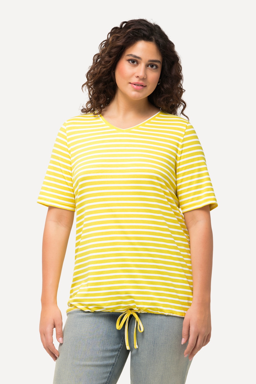 Große Größen Shirt, Damen, gelb, Größe: 46/48, Baumwolle, Ulla Popken