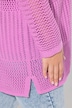 Vest, opengewerkt breisel, oversized, V-halslijn