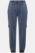 Spodnie dresowe Rena, dżinsowy styl, elastyczny pas, farbowanie indygo