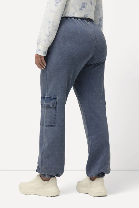 Turtle Bay New York Women's Pull-On Denim Jeans - Stretchy, Lightweight, Elastic Waist, 30" Inseam