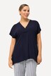 Tuniek, oversized, V-hals, halve mouwen