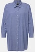Longbluse, Streifen, A-Linie, Hemdkragen, Langarm
