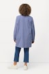 Longbluse, Streifen, A-Linie, Hemdkragen, Langarm