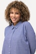 Longbluse, Streifen, A-Linie, Hemdkragen, Langarm