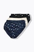 Midislips, 5er-Pack, Blumen / einfarbig