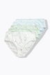 Midislips, 5er-Pack, Blumen / einfarbig