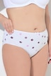 Miditrusser, 5 par, blomstrede/ensfarvede