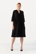 Midikleid, Struktur, A-Linie, Tunika-Ausschnitt, 3/4-Arm