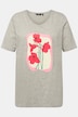 T-Shirt, Blüte, A-Linie, V-Ausschnitt, Halbarm