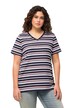 Tričko, pruhy, Classic, výstřih do V, krátké rukávy