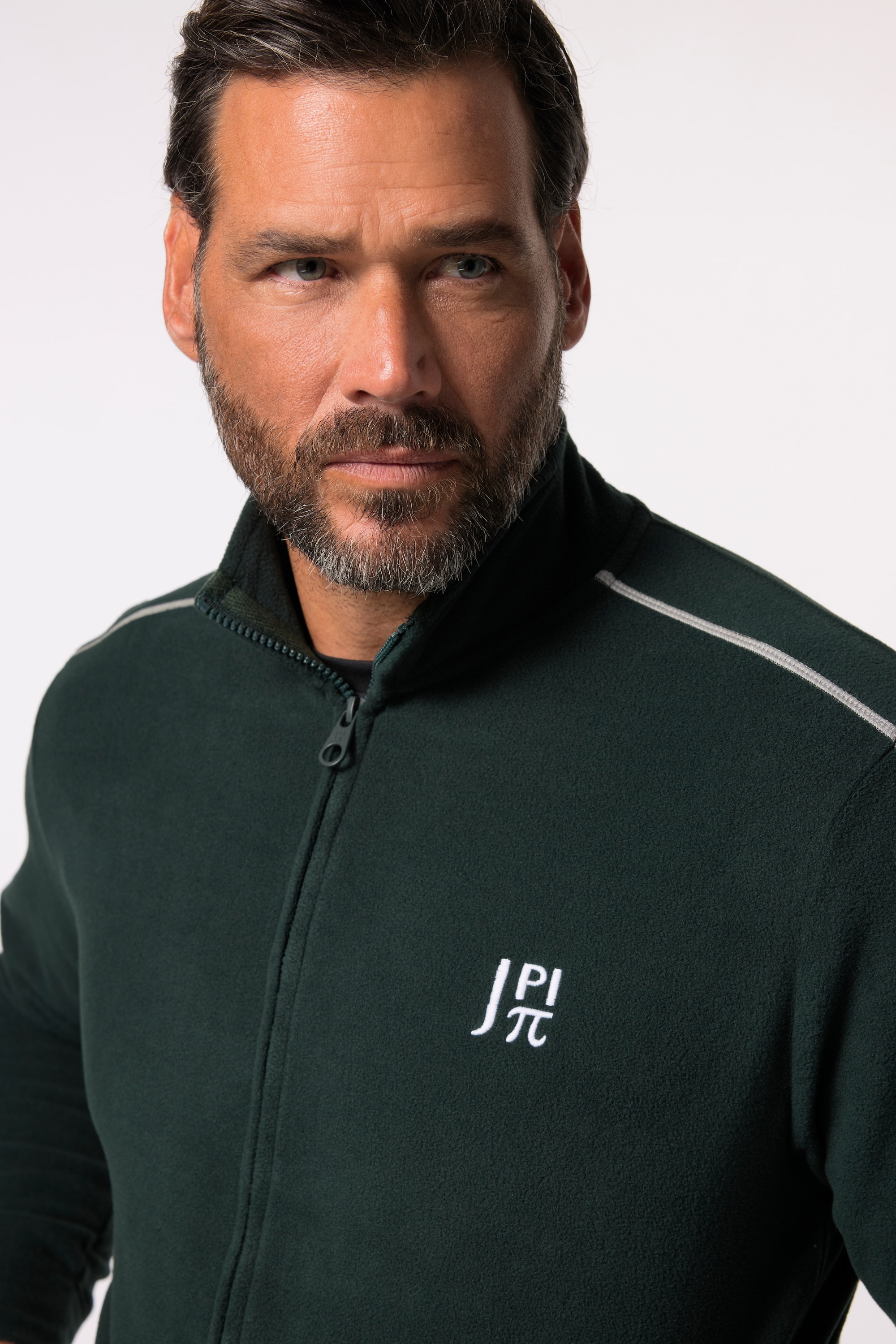 JAY PI große Größen JAY PI Fleecejacke mit Reflektor Details Fitness Zipptaschen