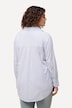 Bluse, striber, skjortekrave, lange ærmer