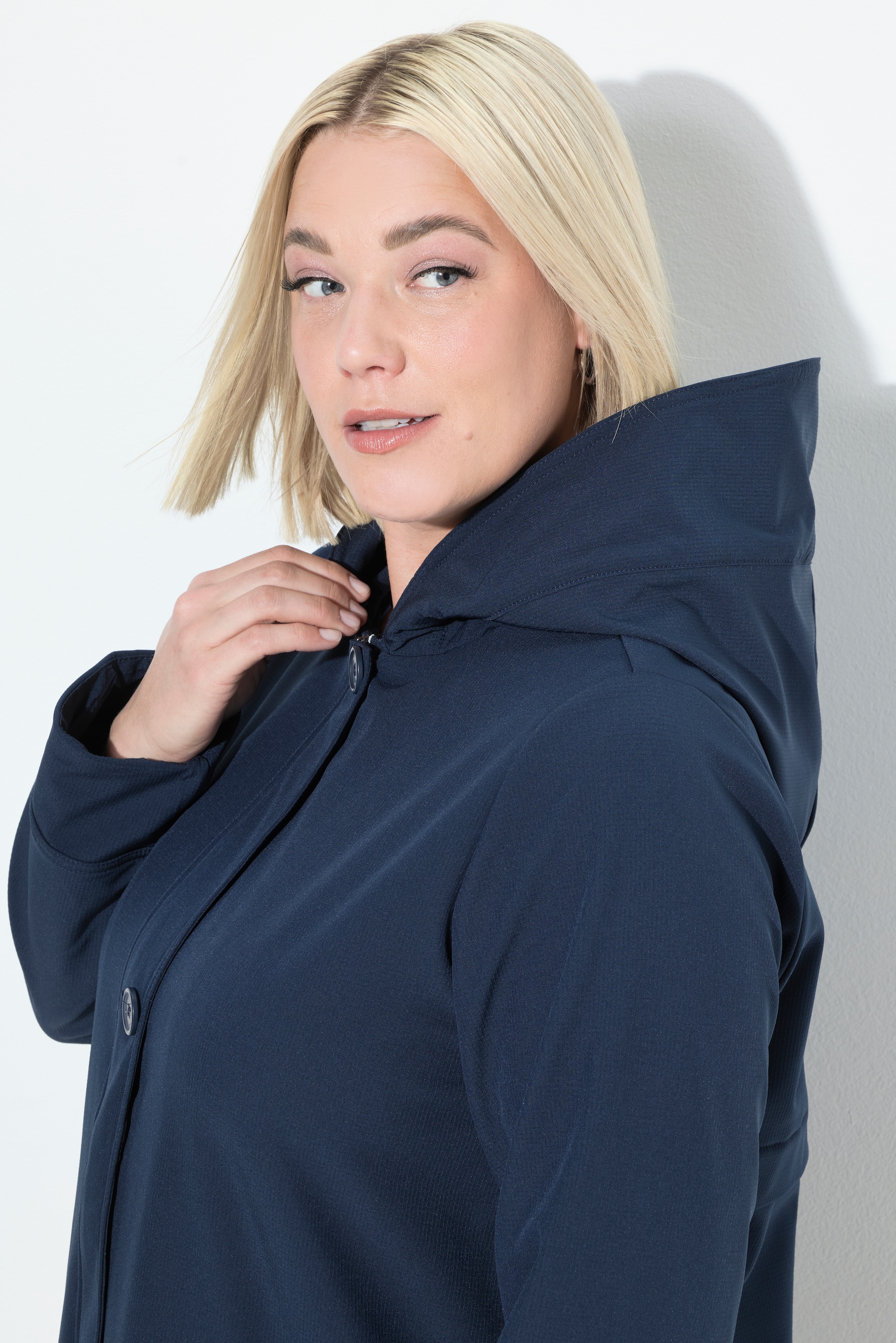 Ulla Popken Damen große Größen HYPRAR Softshell Mantel wasserabweisend