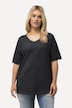 T-skjorte, kaldfarget, oversized, V-hals, halve ermer