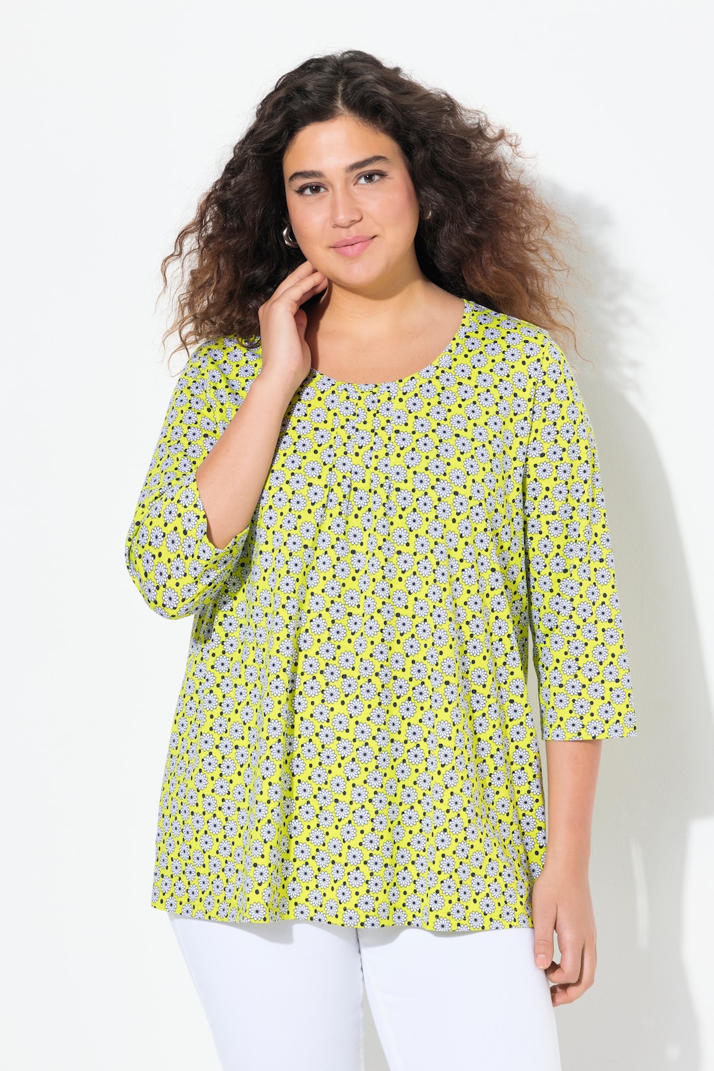 Große Größen T-Shirt, Damen, grün, Größe: 42/44, Baumwolle, Ulla Popken